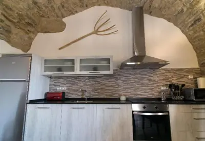 Una cocina o zona de cocina en La Bodega de Puy