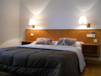 Cama o camas de una habitación en Hotel Elizondo