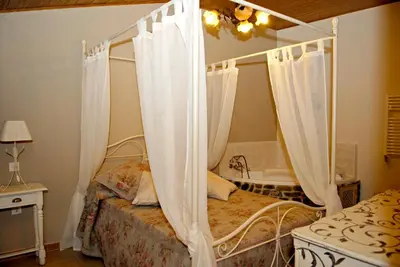 Cama o camas de una habitación en El Corralico del Moncayo