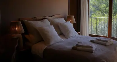Cama o camas de una habitación en Hotel Hort De Fortunyo