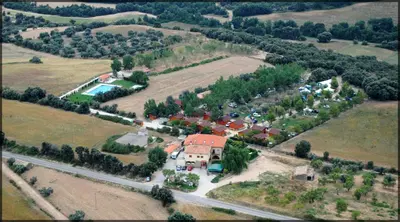 Camping Cañones de Guara y Formiga a vista de pájaro