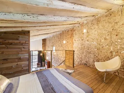 Cama o camas de una habitación en Cozy Fraga Country Escape