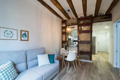 Zona de estar de Apartamentos Almada