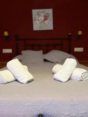 Cama o camas de una habitación en Fonda Carrera