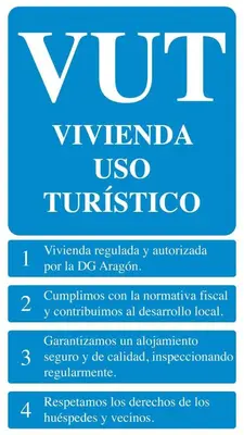 Certificado, premio, señal o documento que está expuesto en Fantástico Apartamento con jardín en Castiello de Jaca VUT HU-20-007