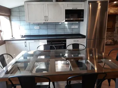 Una cocina o zona de cocina en Plaza Catedral Jaca