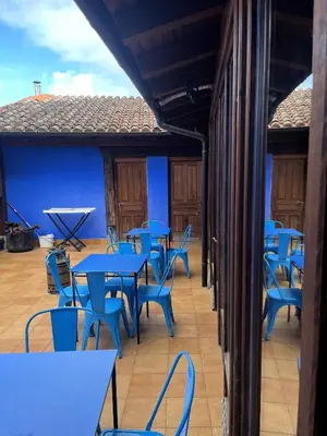 Un restaurante o sitio para comer en La Casa Azul