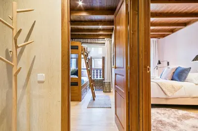 Cama o camas de una habitación en Luderna - Apartamento Val de Ruda A34 de Comica