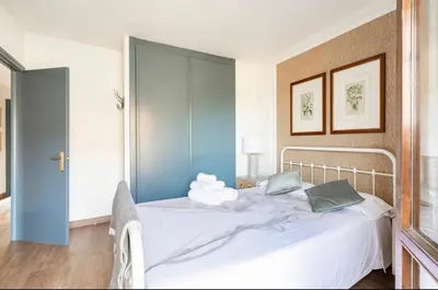 Cama o camas de una habitación en Mirador Del Río Piedra