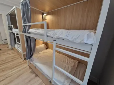 Cama o camas de una habitación en Aloha Hostel