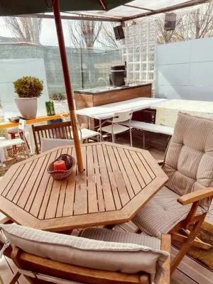 Zona de estar de Chic apartment in Tolva, mountain view, 75 m², fireplace
