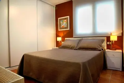Cama o camas de una habitación en Apartamento La Seo