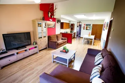 Una cocina o zona de cocina en Apartamentos Turísticos Mallos de Huesca