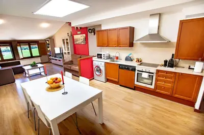 Una cocina o zona de cocina en Apartamentos Turísticos Mallos de Huesca