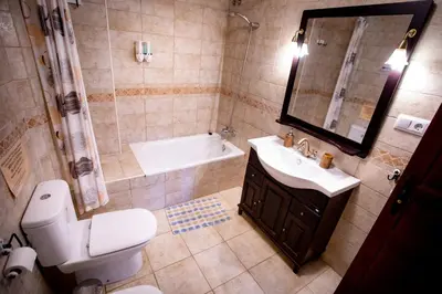 Un baño de Apartamentos Turísticos Mallos de Huesca