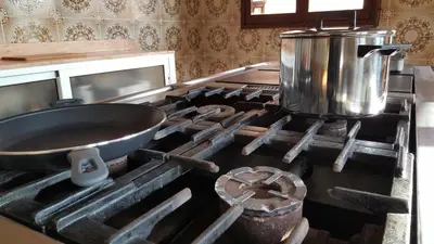 Una cocina o zona de cocina en espai Abadia
