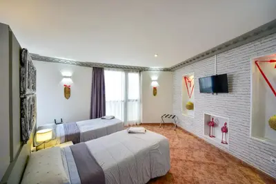 Cama o camas de una habitación en Apartamentos Los Angeles