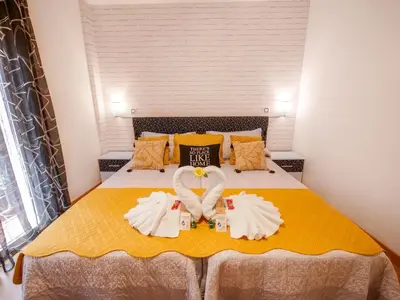 Cama o camas de una habitación en APARTAMENTOS ARGIA 2
