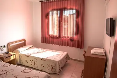 Cama o camas de una habitación en Hostal Fontdemora