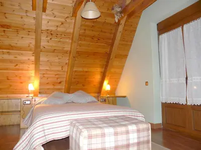 Cama o camas de una habitación en Charming Chalet in Viella, Mountain View