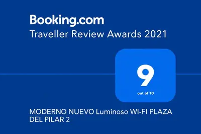 Certificado, premio, señal o documento que está expuesto en MODERNO NUEVO Luminoso WI-FI PLAZA DEL PILAR 2