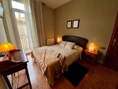 Cama o camas de una habitación en Hostal Bonavista