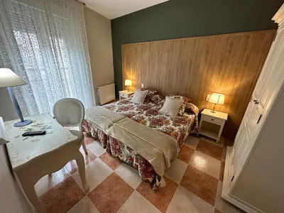 Cama o camas de una habitación en Hostal Bonavista