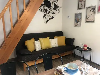 Zona de estar de Duplex en el pirineo