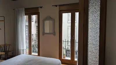 Cama o camas de una habitación en Apartamento Ábside de San Juan I