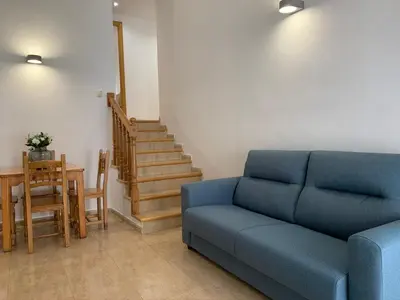Zona de estar de Apartamento dúplex en el centro de Huesca
