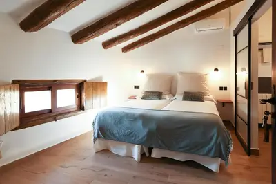 Cama o camas de una habitación en Casa Rural El Ralenco (Alquiler Integro)