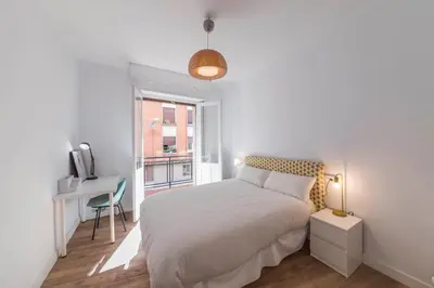 Cama o camas de una habitación en Apartamento Turístico IRATI