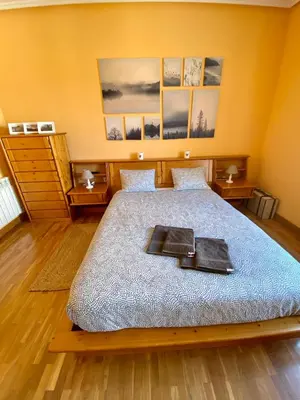 Cama o camas de una habitación en Apartamento Rural El Balcón