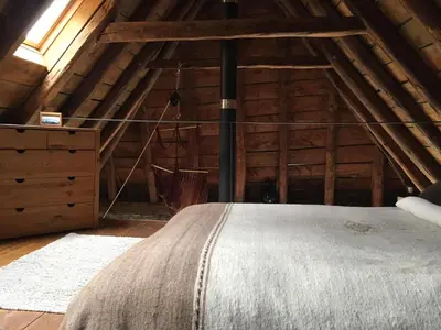 Cama o camas de una habitación en CABAÑA VENTO NORTE