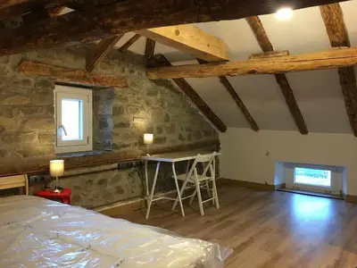 Cama o camas de una habitación en Villa Rosalía