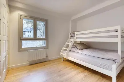 Cama o camas de una habitación en ATOPADIZO Preciosa Casa en el Pirineo Aragonés, Panticosa