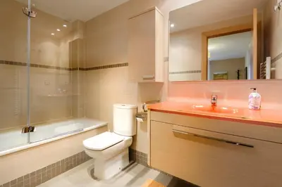 Un baño de Peña Sabocos, apartamento turístico Panticosa