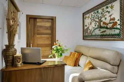 Zona de estar de Hostal Bosque de Gamueta