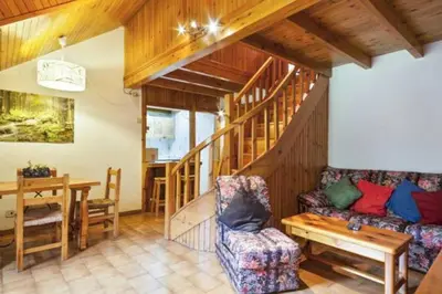 Zona de estar de Vielha centro duplex Sapporo