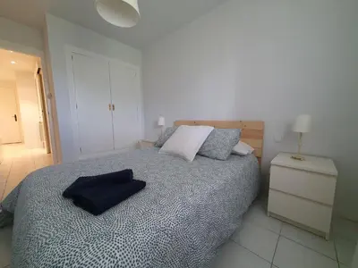 Cama o camas de una habitación en Apartamento Goxoa