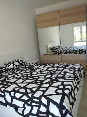 Cama o camas de una habitación en Apartamento boltaña