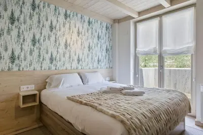 Cama o camas de una habitación en Luderna - Apartamento con jardín Bela