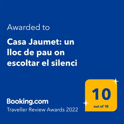 Certificado, premio, señal o documento que está expuesto en Casa Jaumet: un lloc de pau on escoltar el silenci