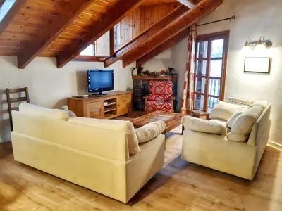Zona de estar de Apartamento Benasque Vistas al Sarrio