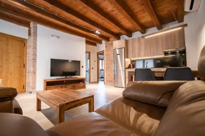 Una televisión o centro de entretenimiento en Casa Ronda