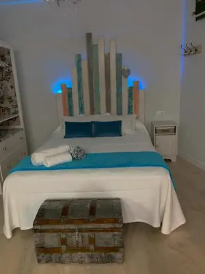 Cama o camas de una habitación en Apartamentos Rincón de Cantarranas