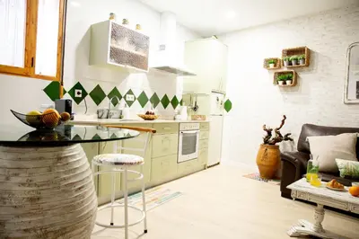Una cocina o zona de cocina en Apartamentos Rincón de Cantarranas
