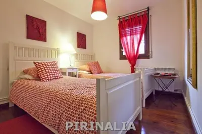 Cama o camas de una habitación en Junto a Vielha Apartamento Gausac