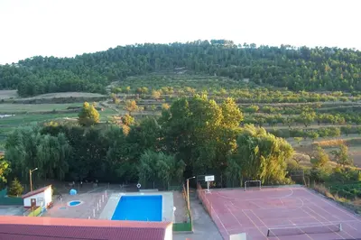 Vista general de una montaña o vista desde la casa o chalet