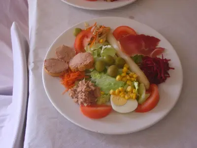 Comida en o cerca de este hostal o pensión